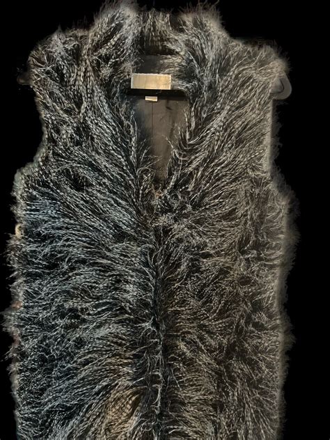 michael kors racoon black vest|Michael Kors hooded vest.